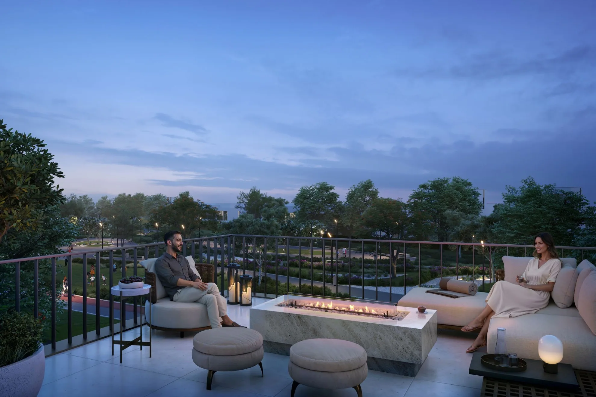 Rooftop pool at Lunaya Terraces